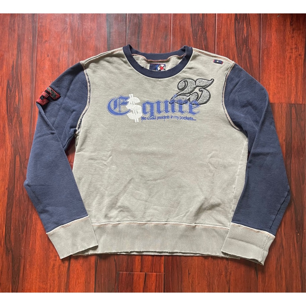 Vintage Energie Sweatshirt Esquire Graphic 2000s Y2K Streetwear Colorblock XL